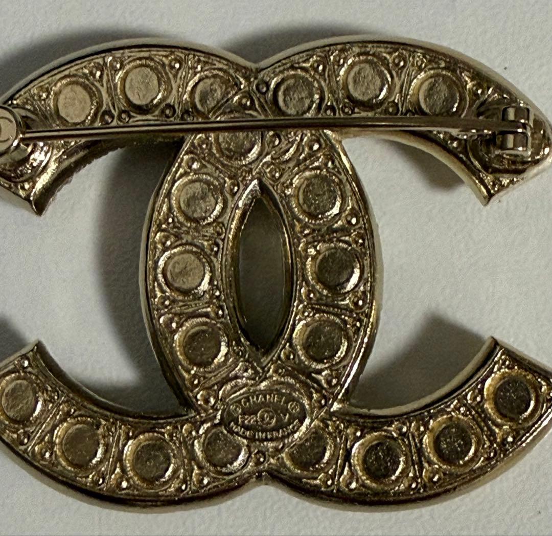 美品　CHANEL シャネル　ブローチ　ゴールド