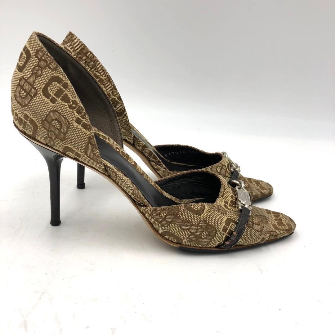 グッチ GUCCI パンプス 317030 GGキャンバス サイズ35