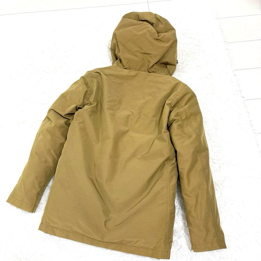 ダントン　ダウンジャケット　青ロゴ　フード　ラクーンファー付き　36