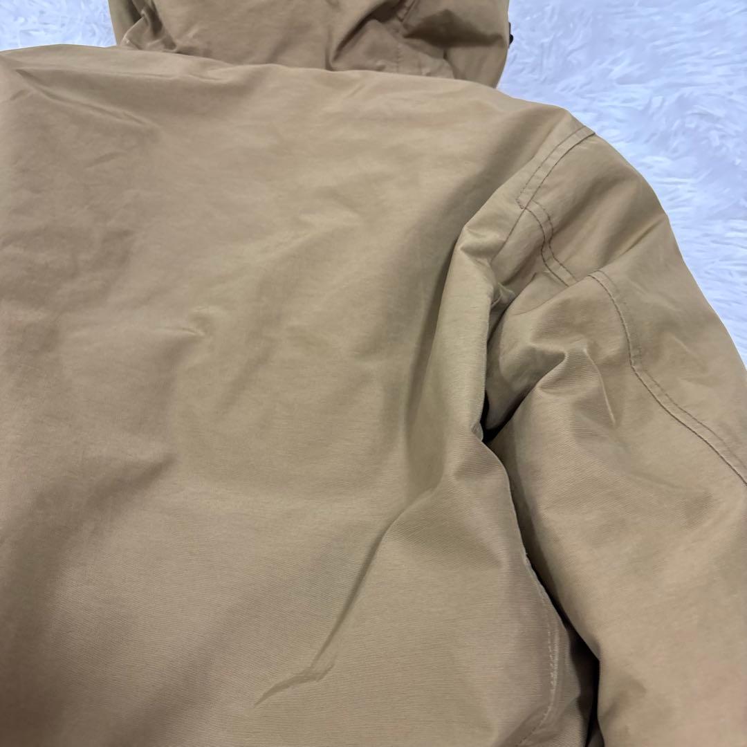 ダントン　ダウンジャケット　青ロゴ　フード　ラクーンファー付き　36