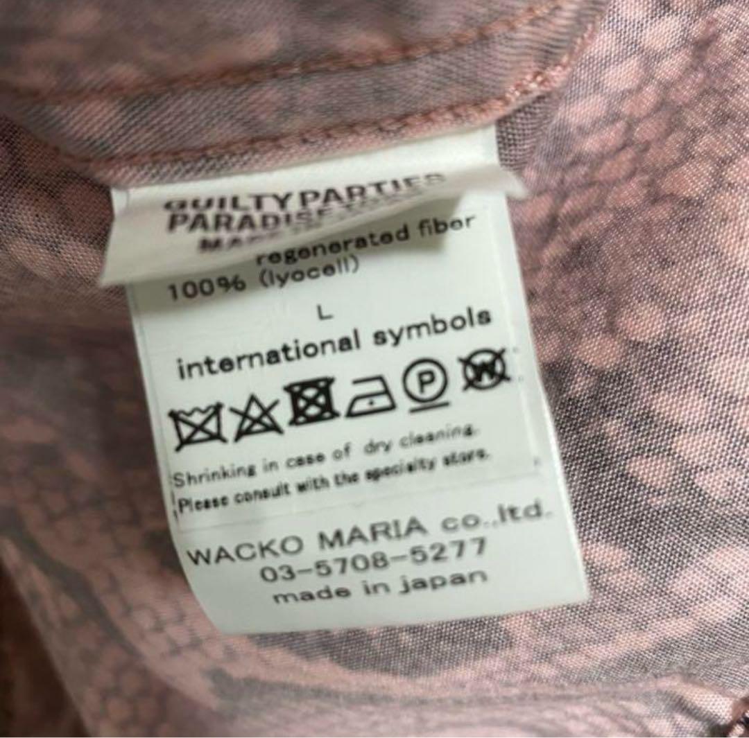 WACKO MARIA ヘビ柄 半袖シャツ L パイソン