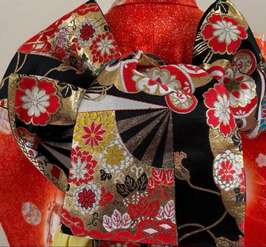 7歳 七五三 正絹 古典柄着物 フルセット
