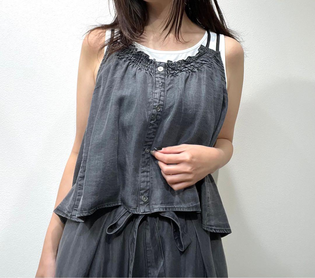 CYNICAL シニカル ギャザーフレアテンセルビスチェ