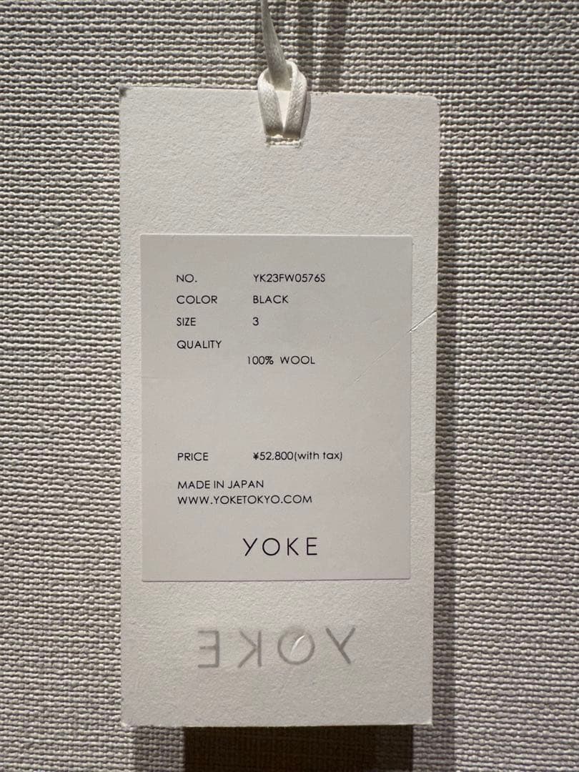 【タグ有】YOKE23AW タートルネックセーター(Black：3)