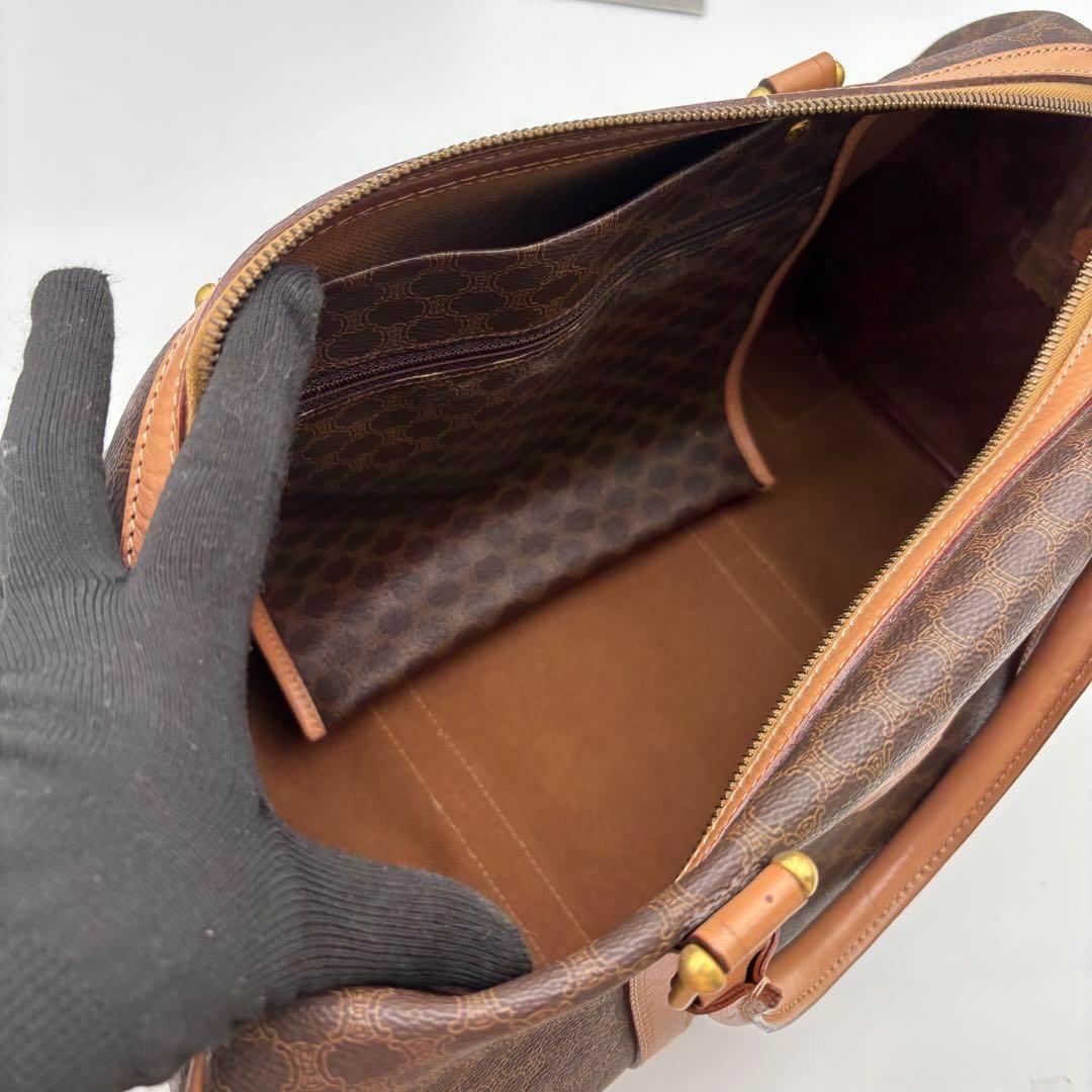 美品　セリーヌ ハンドバッグ ミニボストン マカダム柄 トリオンフ PVC