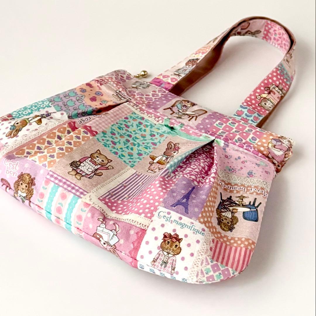 うなさま 専用 おとぎの国の猫と仲間たち ミニ トートバッグ ハンドメイド