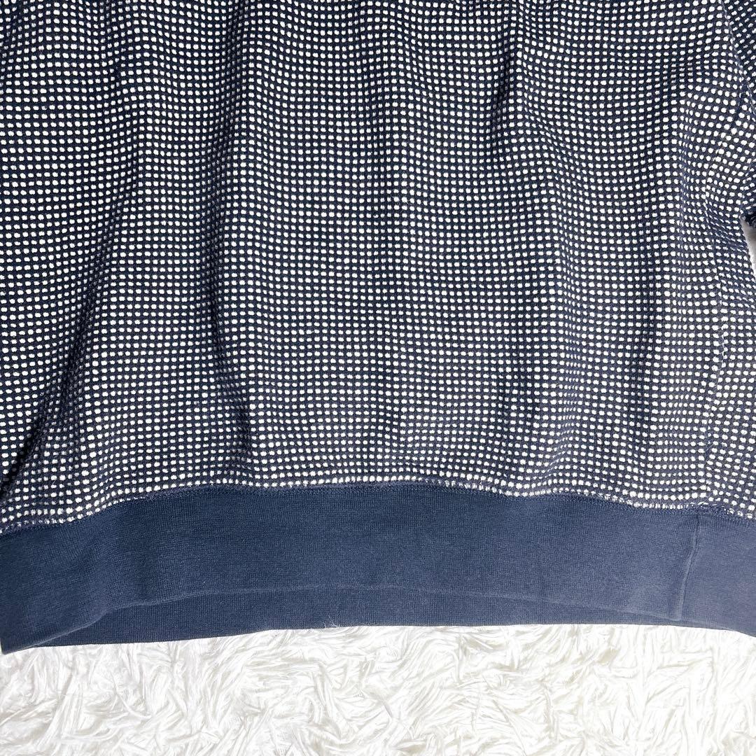 希少 美品 XL メゾンキツネ トリコロールフォックス ドット スウェット 紺