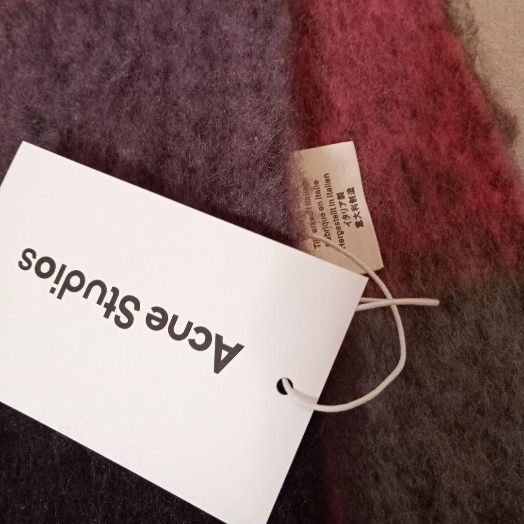 モヘアチェックスカーフ　　Acne Studios 　タグ付き