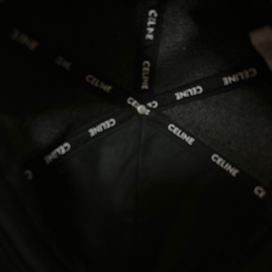 CELINE ベースボールキャップ グレー/ブラック