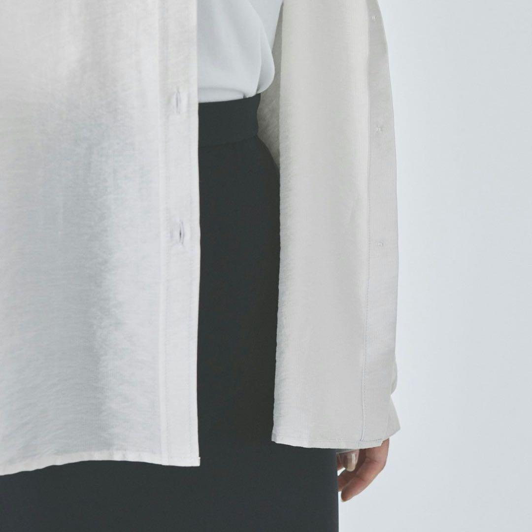 北欧暮らしの道具店 【24AW】とろんと光って揺れる シアーな羽織りブラウス