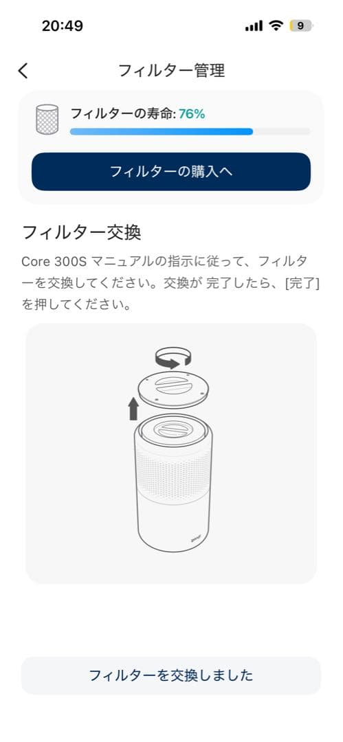 levoit vesync core 300s true HEPA 空気清浄機