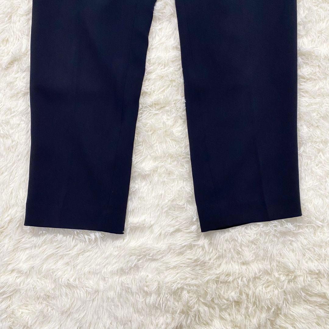1091【美品】23区 パンツ スーツ セットアップ 紺 ネイビー 42