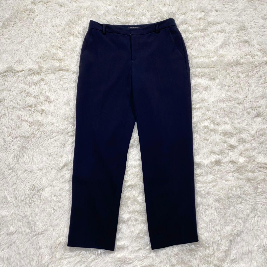 1091【美品】23区 パンツ スーツ セットアップ 紺 ネイビー 42