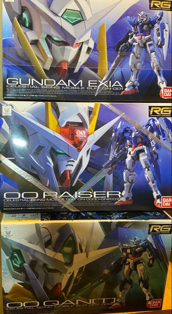 ガ*き様 3点セットRG GUNDAM エクシア、00 ライザー00 クアンタ
