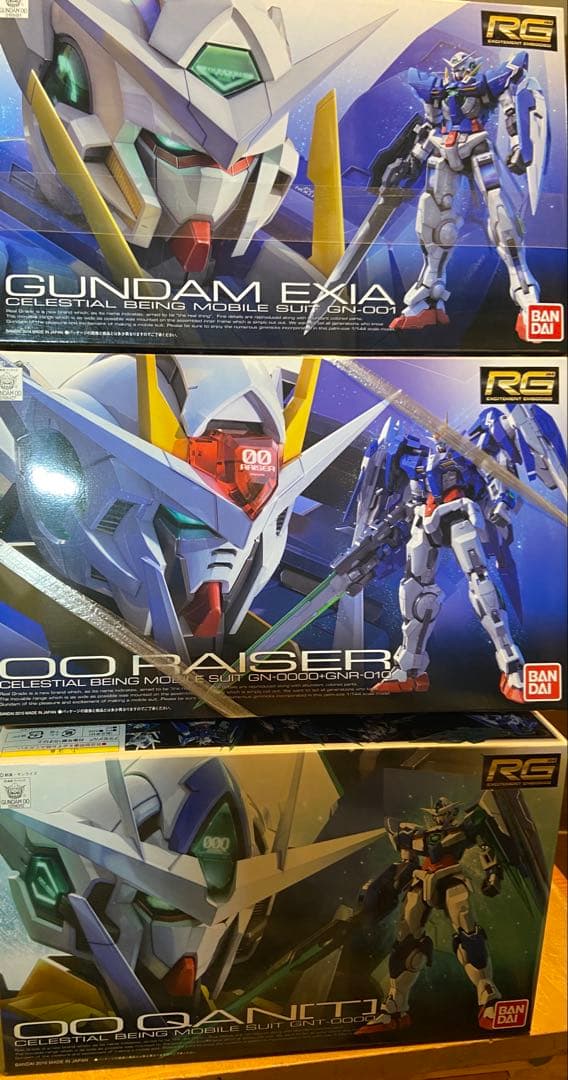ガ*き様 3点セットRG GUNDAM エクシア、00 ライザー00 クアンタ