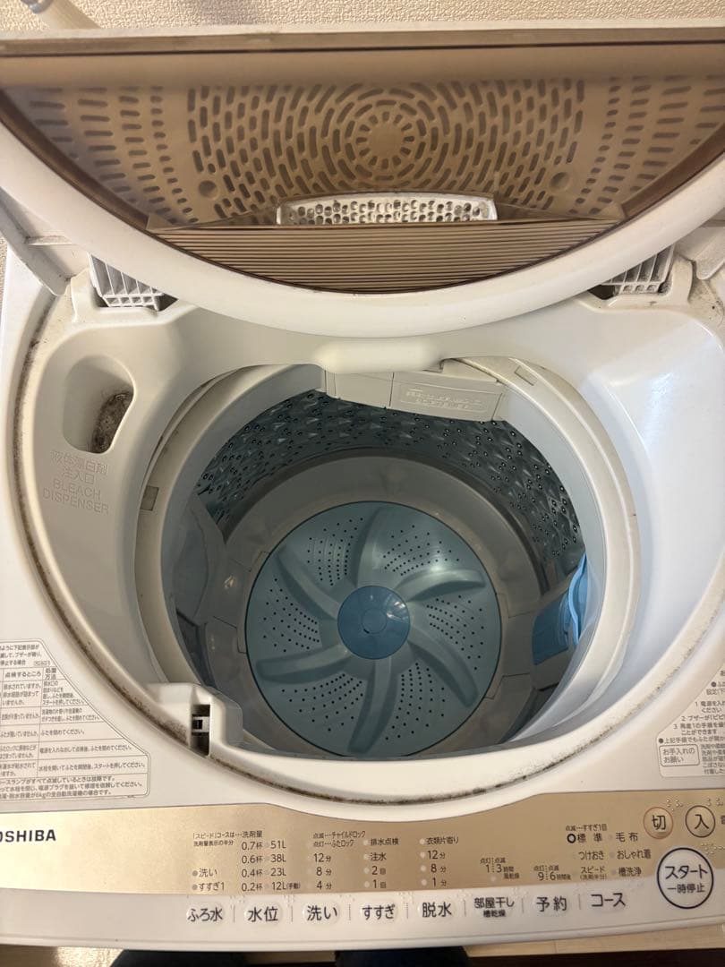 TOSHIBA STAR CRYSTAL DRUM 縦型洗濯機本体　2022年製