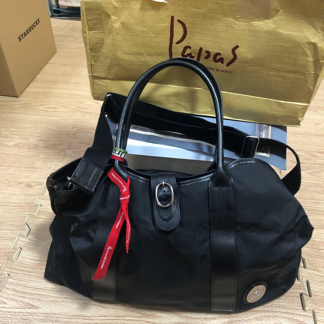 【Nレア未使用】Papas ×オロビアンコ　ショルダー兼トートバッグ黒