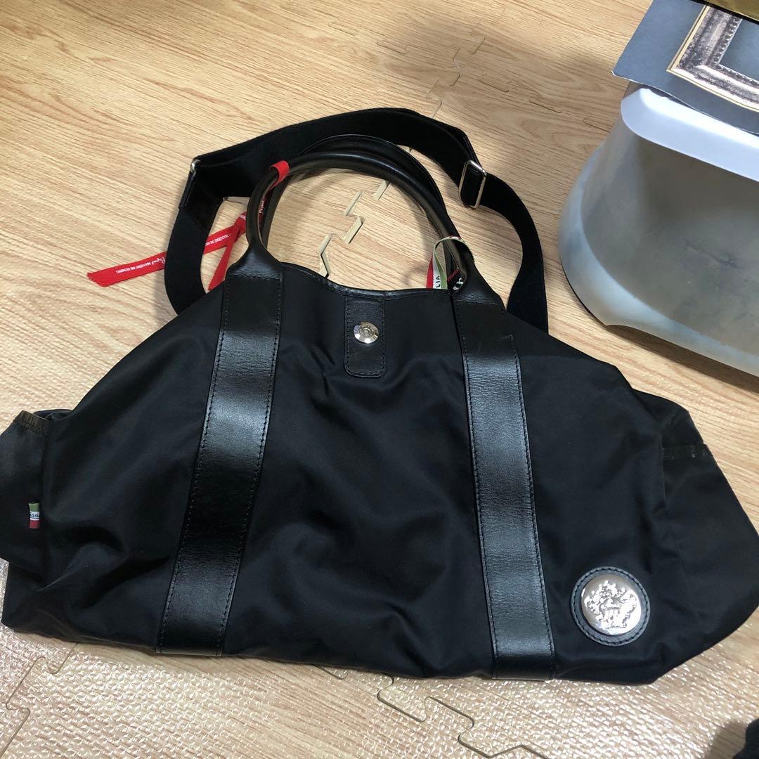 【Nレア未使用】Papas ×オロビアンコ　ショルダー兼トートバッグ黒