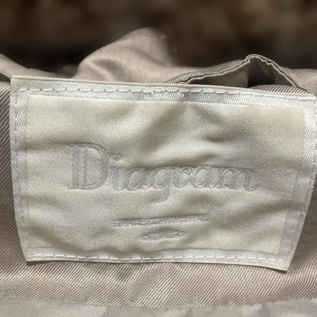 Diagram/フード付きリアルファーダウンベスト