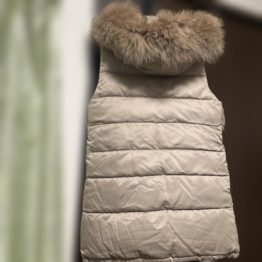 Diagram/フード付きリアルファーダウンベスト