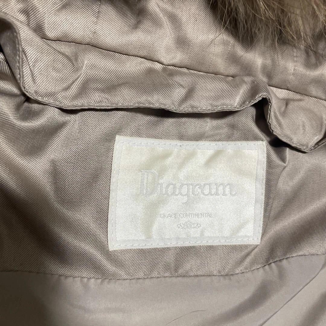 Diagram/フード付きリアルファーダウンベスト