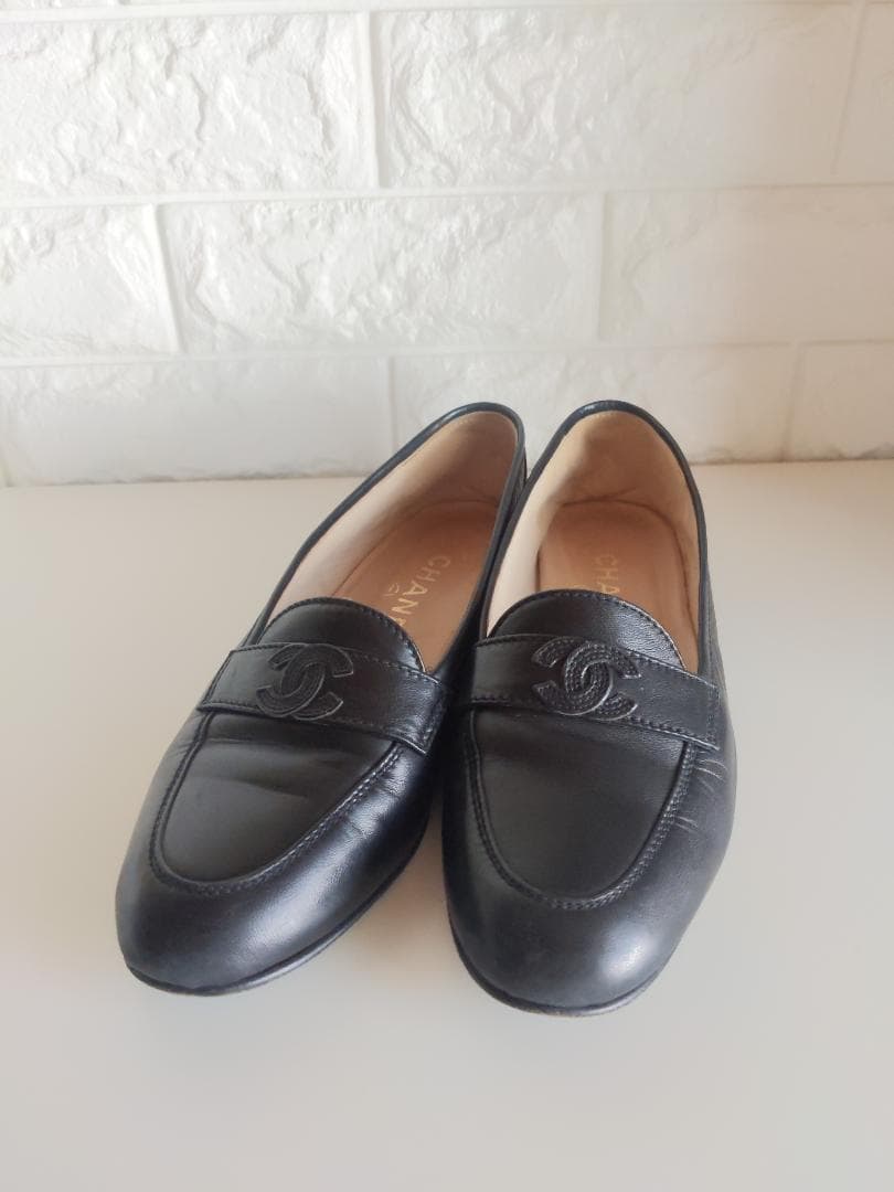 CHANEL ブラック ローファー37サイズ【中古品】【人気】
