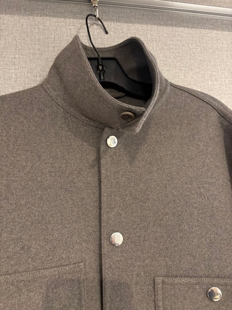 H カバーオール　M グレージュ　ウールカシミヤ