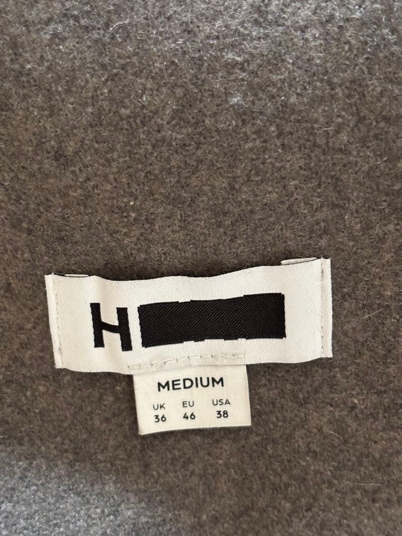 H カバーオール　M グレージュ　ウールカシミヤ