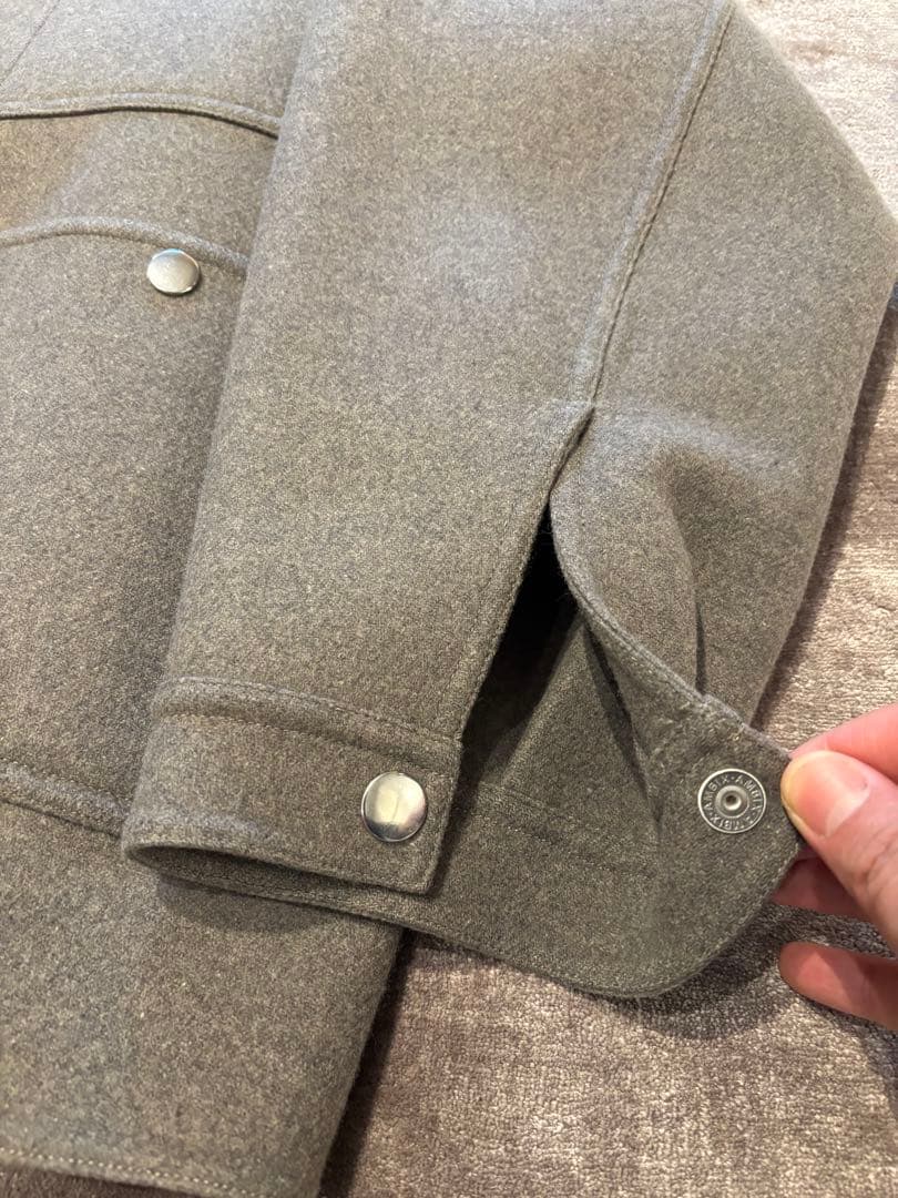 H カバーオール　M グレージュ　ウールカシミヤ