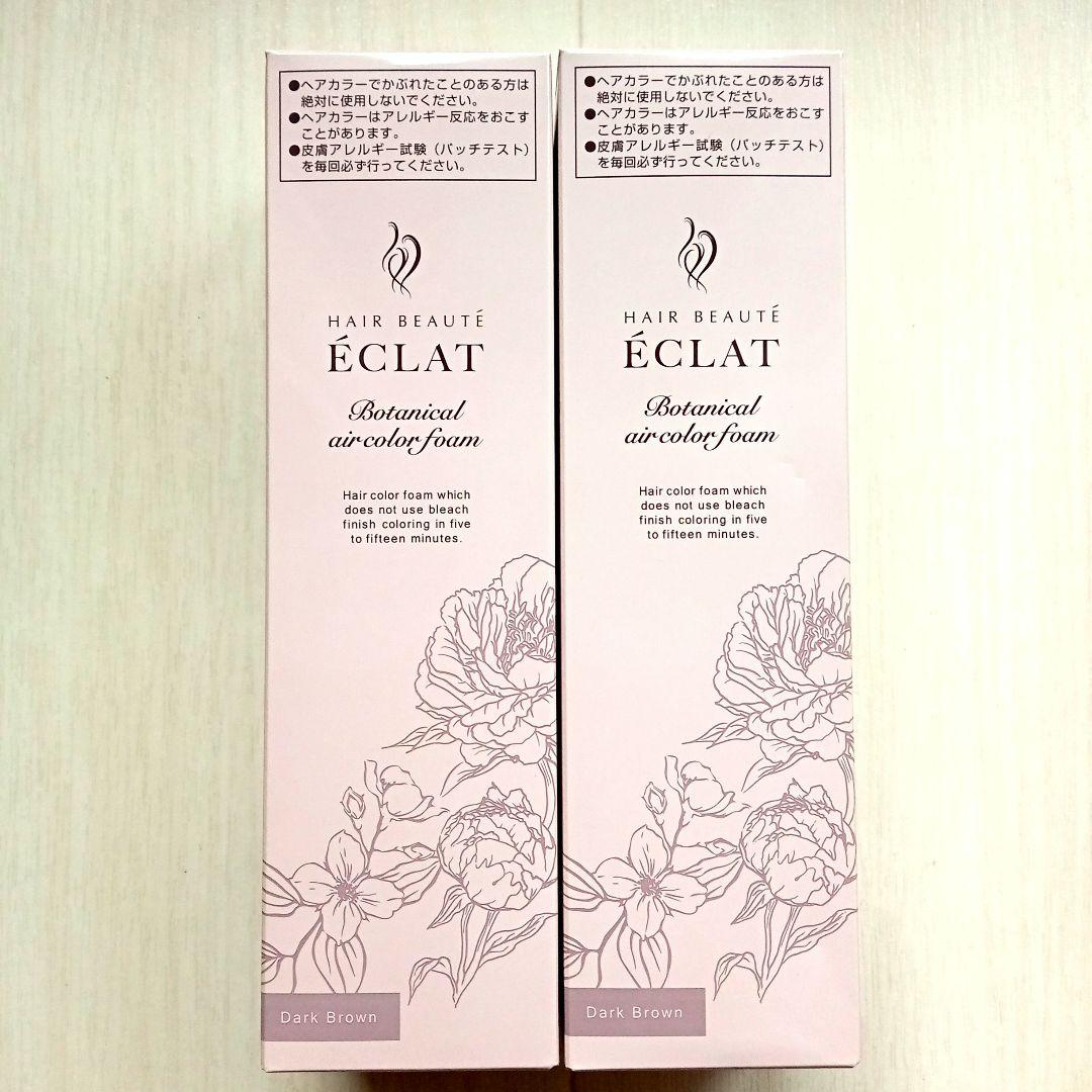 ヘアボーテエクラ ボタニカルエアカラーフォーム ダークブラウン 150g×２箱