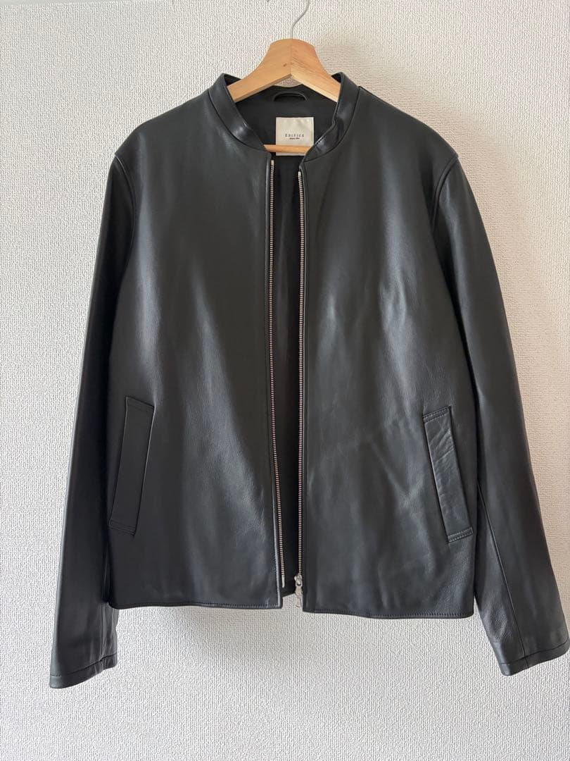 【特価】 EDIFICE稀少XLシープレザーシングルライダースジャケット