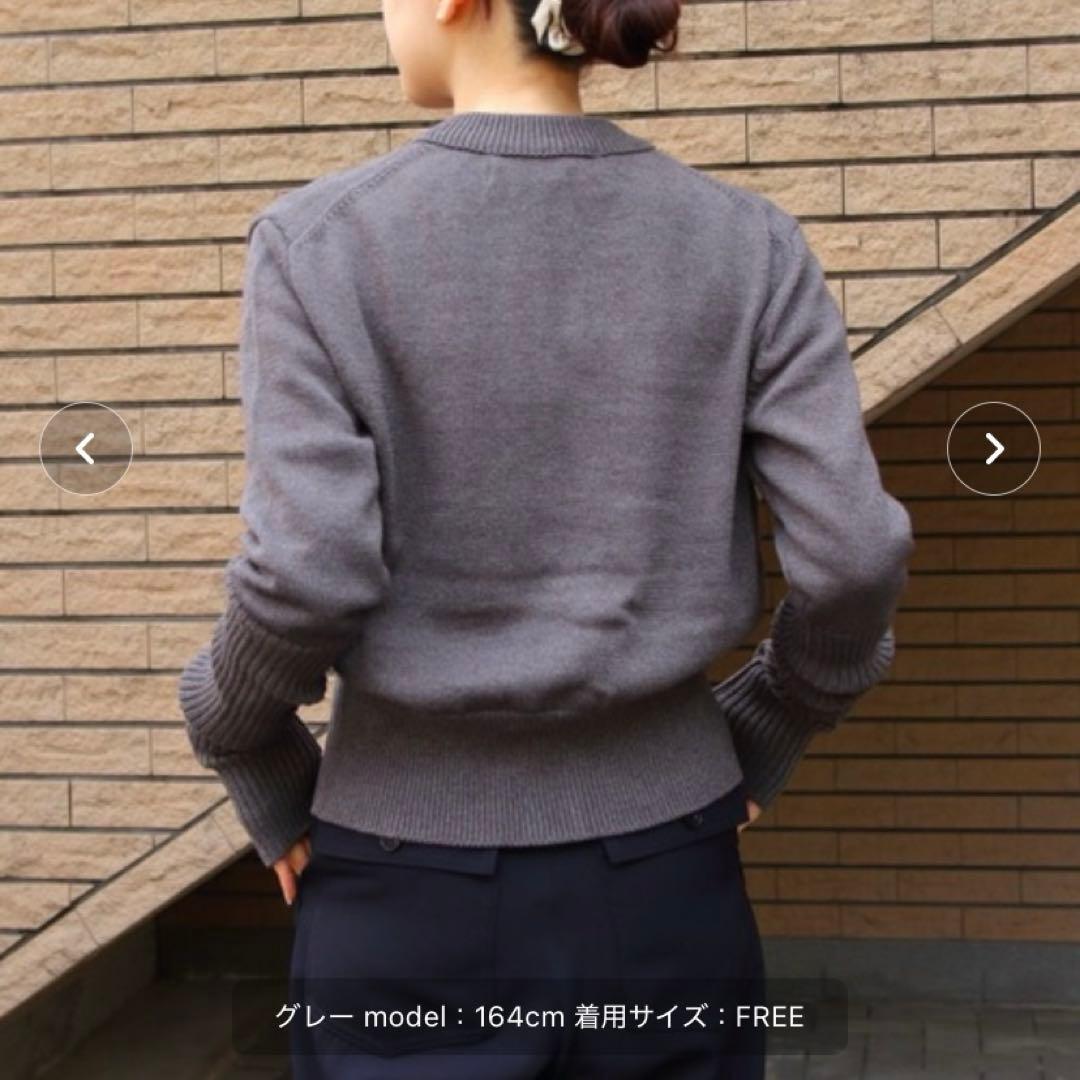 THE SHINZONE ロングリブカーディガン グレー サイズFREE