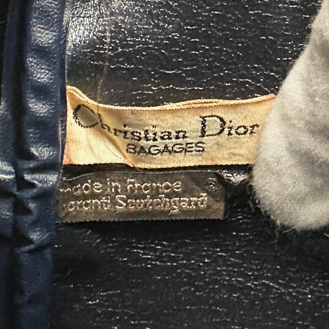 DIOR トロッター柄ミニボストンバッグ ハンドバッグ 黒 ブラック　内観美品