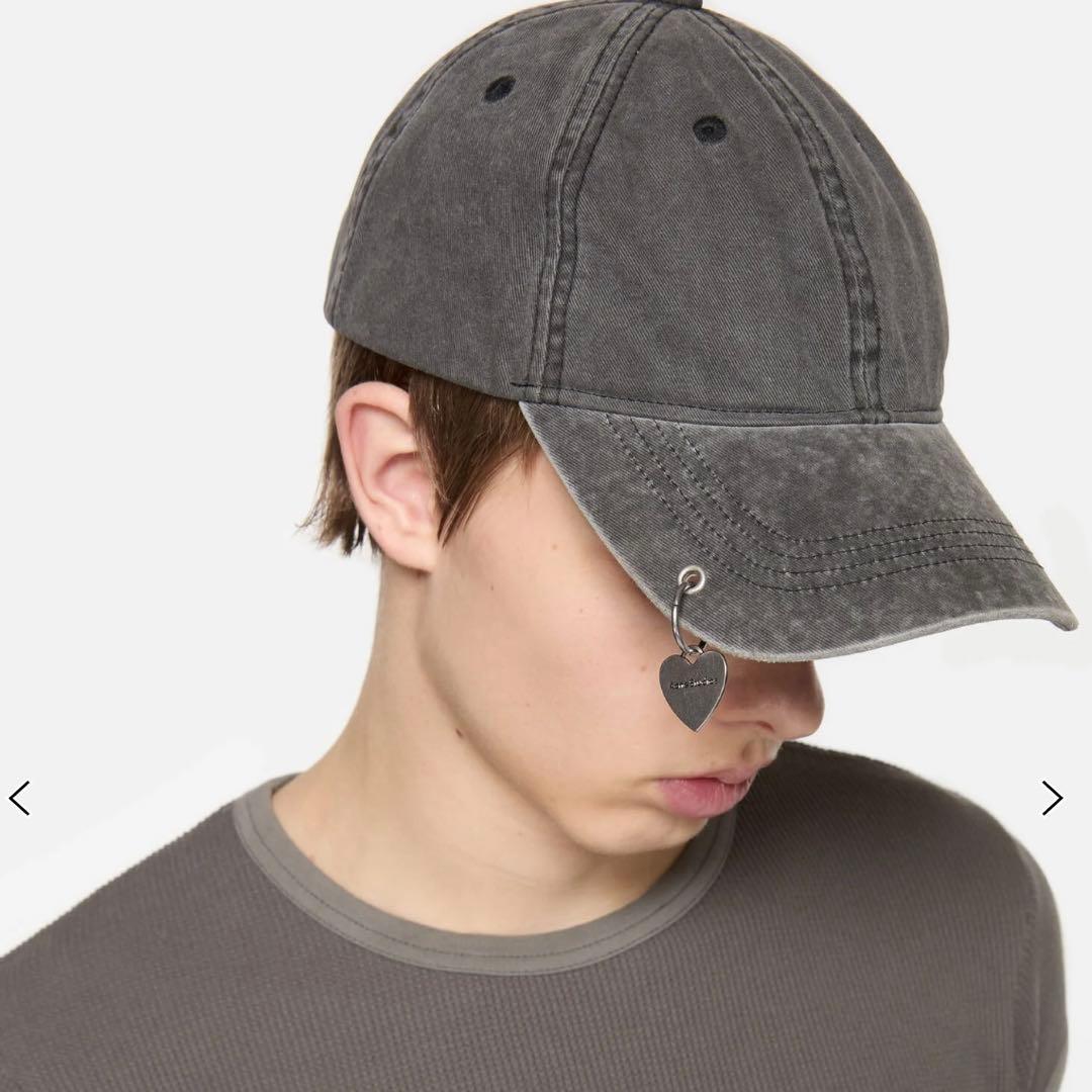 Acne Studios ペンダントツイルキャップ グレー ワンサイズ