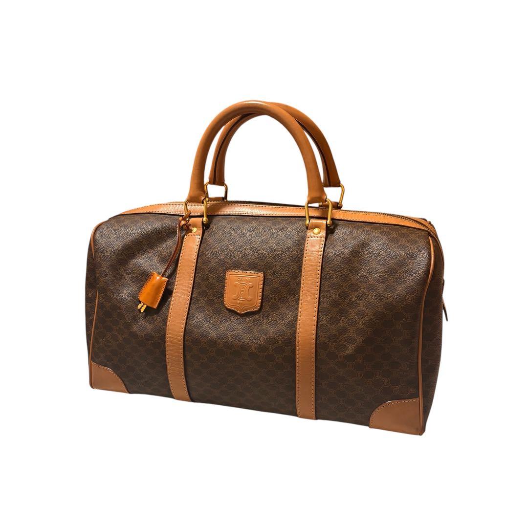 CELINE ブラウン レザーボストンバッグ