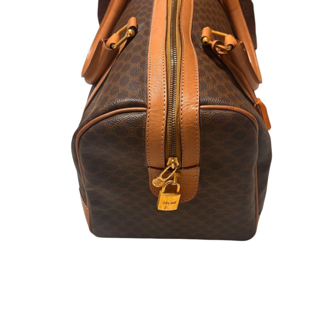 CELINE ブラウン レザーボストンバッグ