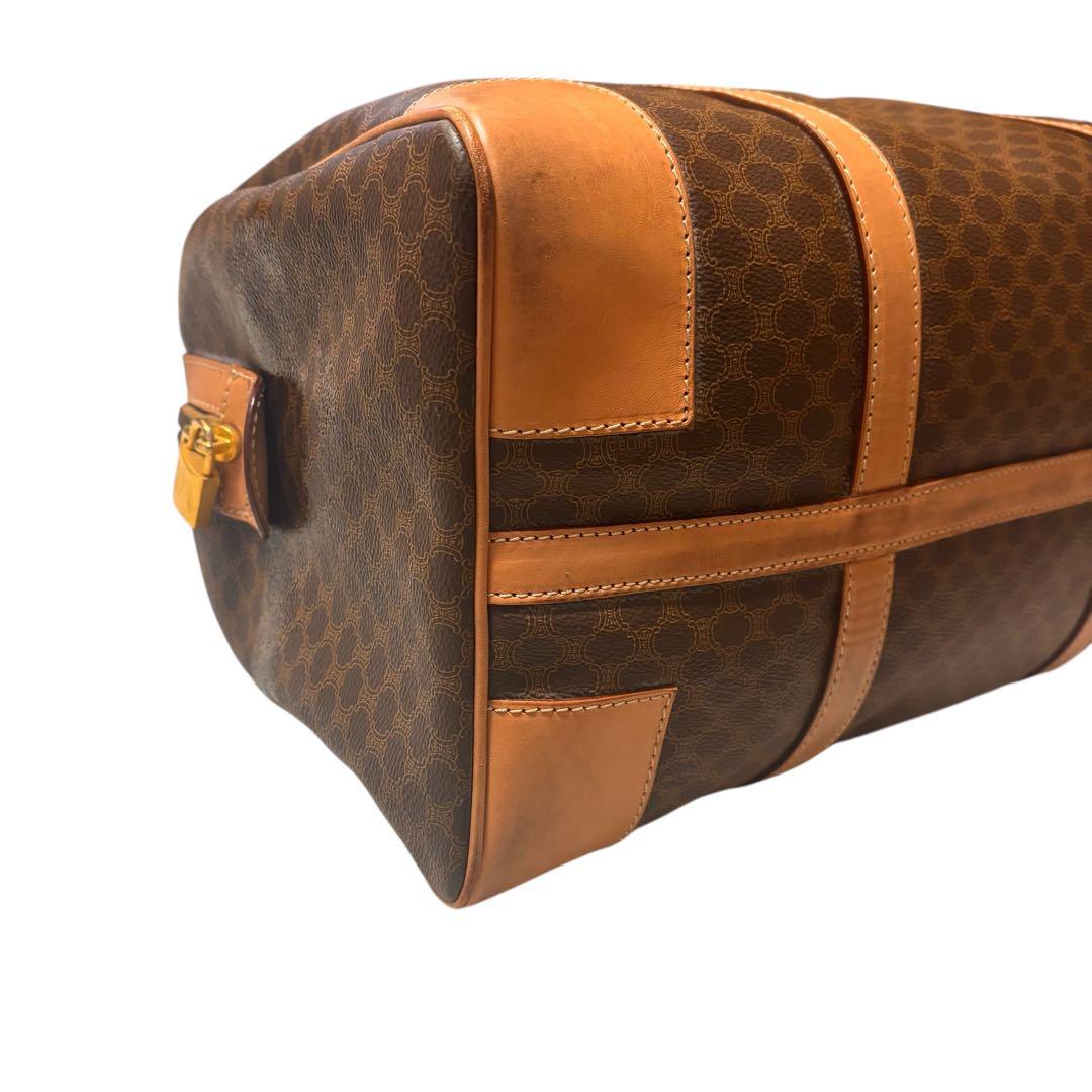 CELINE ブラウン レザーボストンバッグ