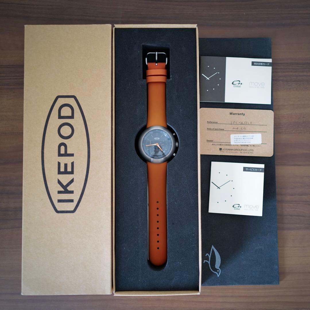IKEPOD クロノグラフ 時計 オレンジ