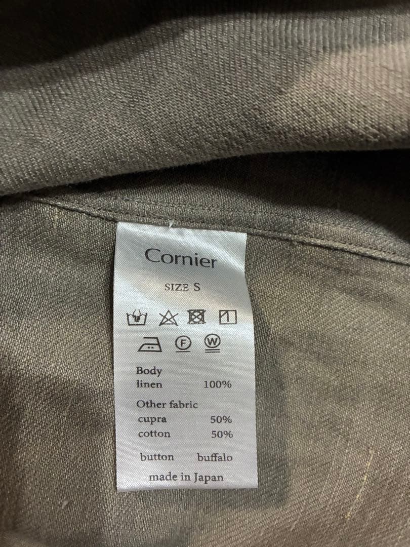 新品Cornier WASHED LINEN TWILL WORK SHIRTS