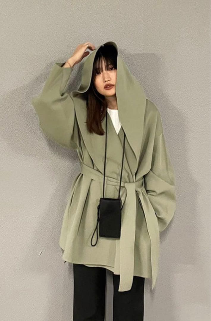 【未使用】ETRE TOKYO ダブルフェイスニットフーディコート