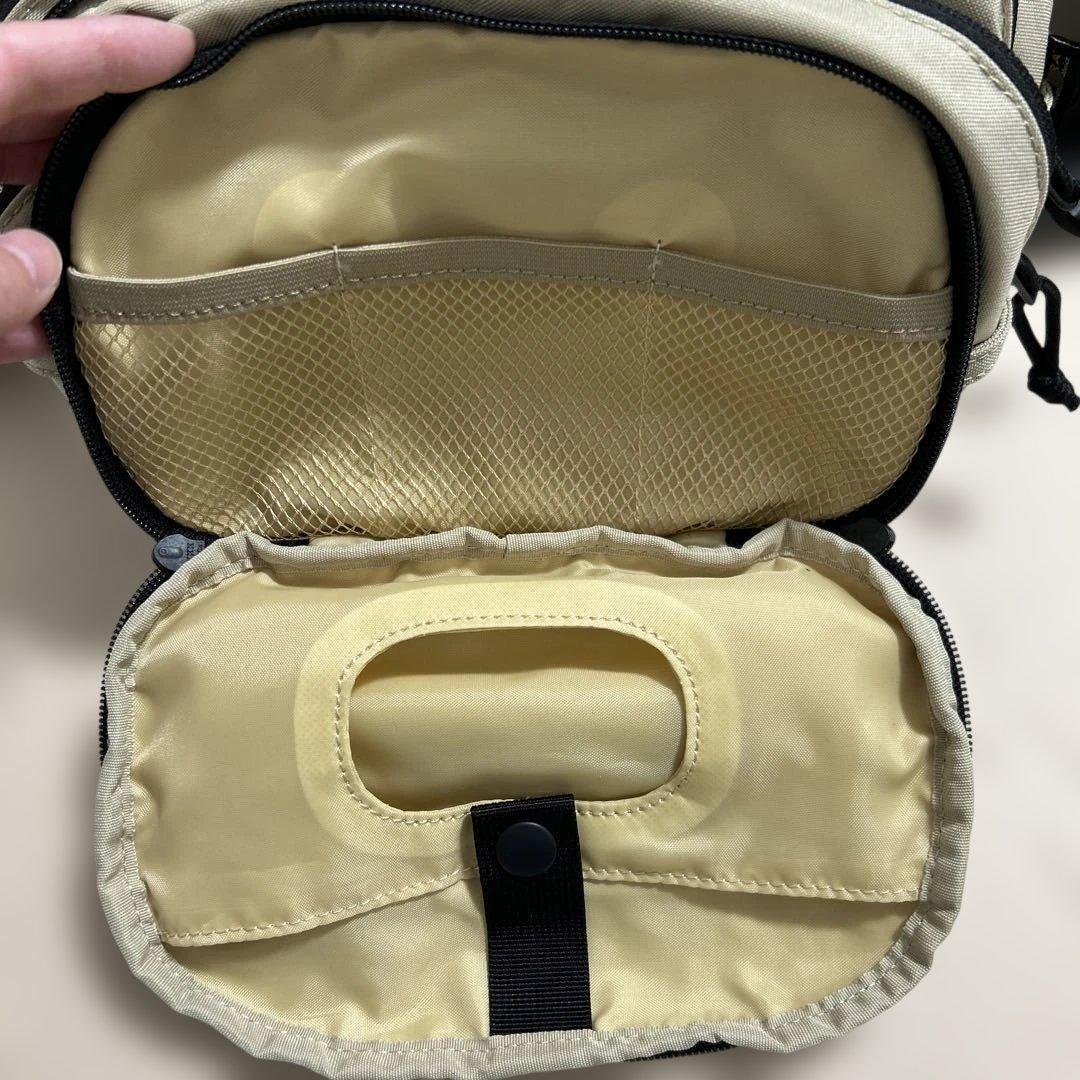 Hugoo ベージュ ウエストポーチ