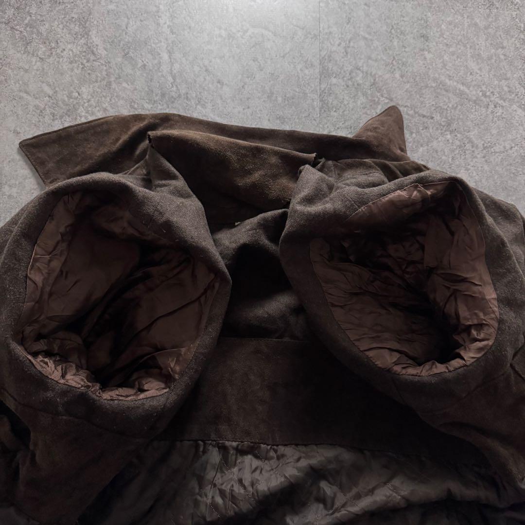 vintage レザージャケット　ウエスタン　フリンジ　ギミック　イタリア製　L