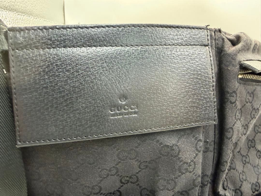 グッチ ウエストバッグ GGキャンバス ブラック シルバー