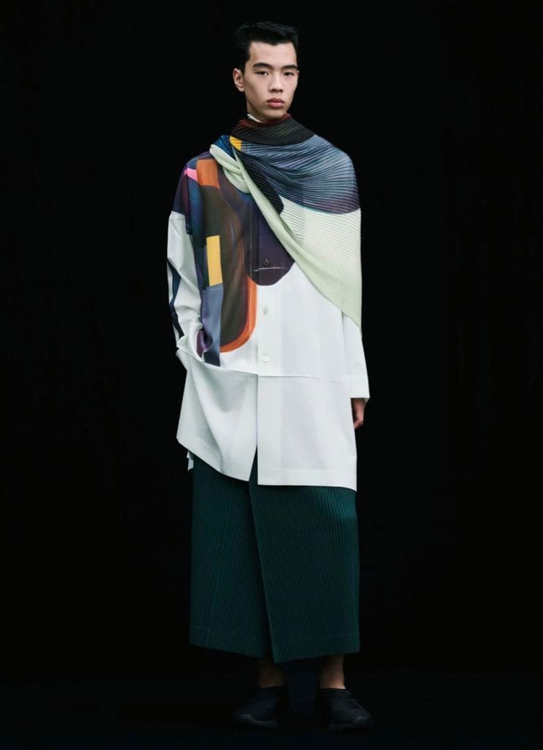 貴重 hommeplisse RB DRAWING SHIRTS イッセイミヤケ