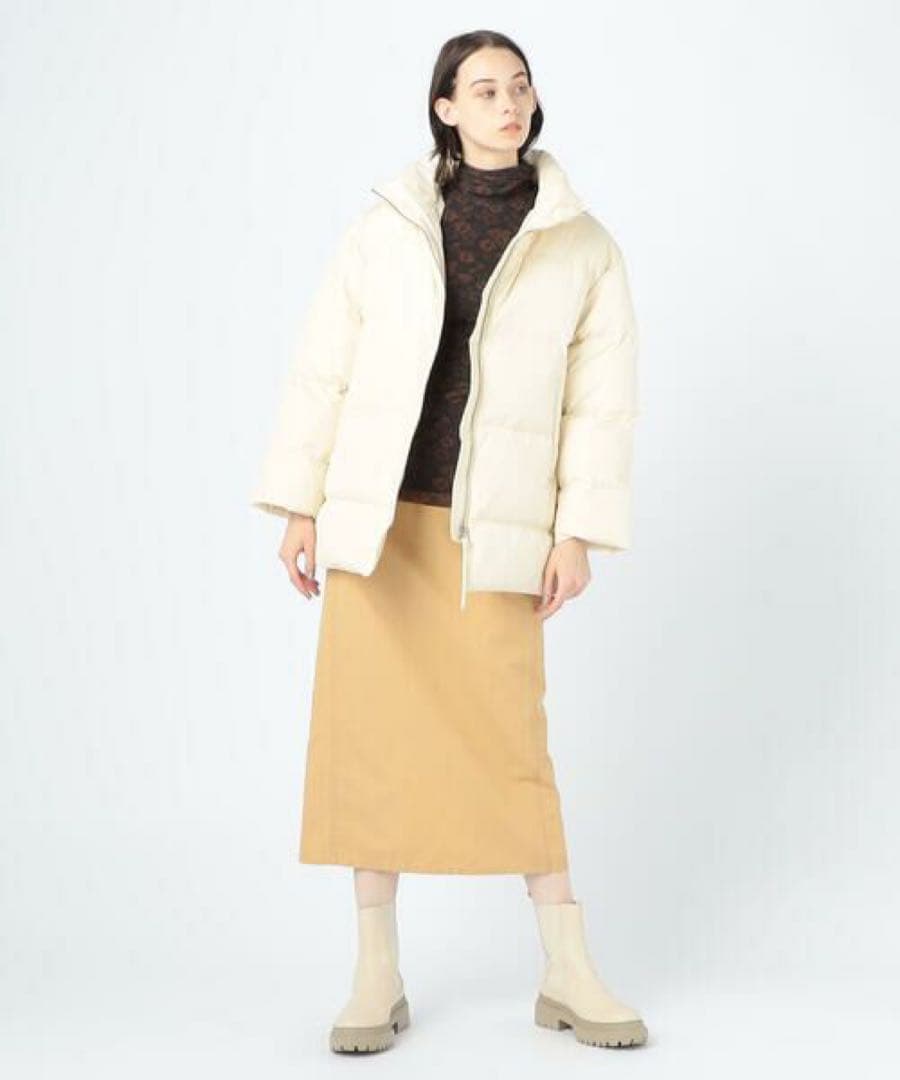 身幅63 トゥモローランド マカフィー ダウンコート ダウンジャケット 黒