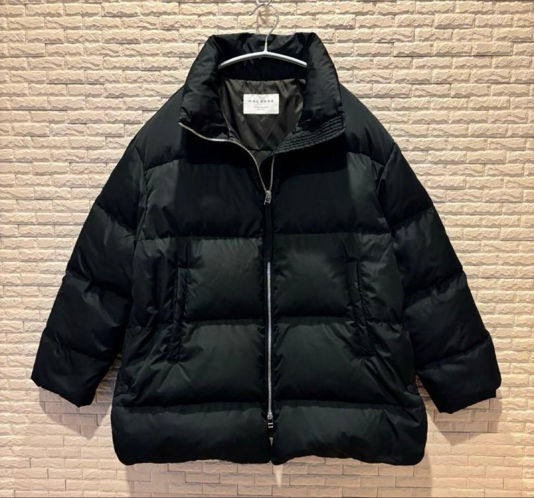 身幅63 トゥモローランド マカフィー ダウンコート ダウンジャケット 黒