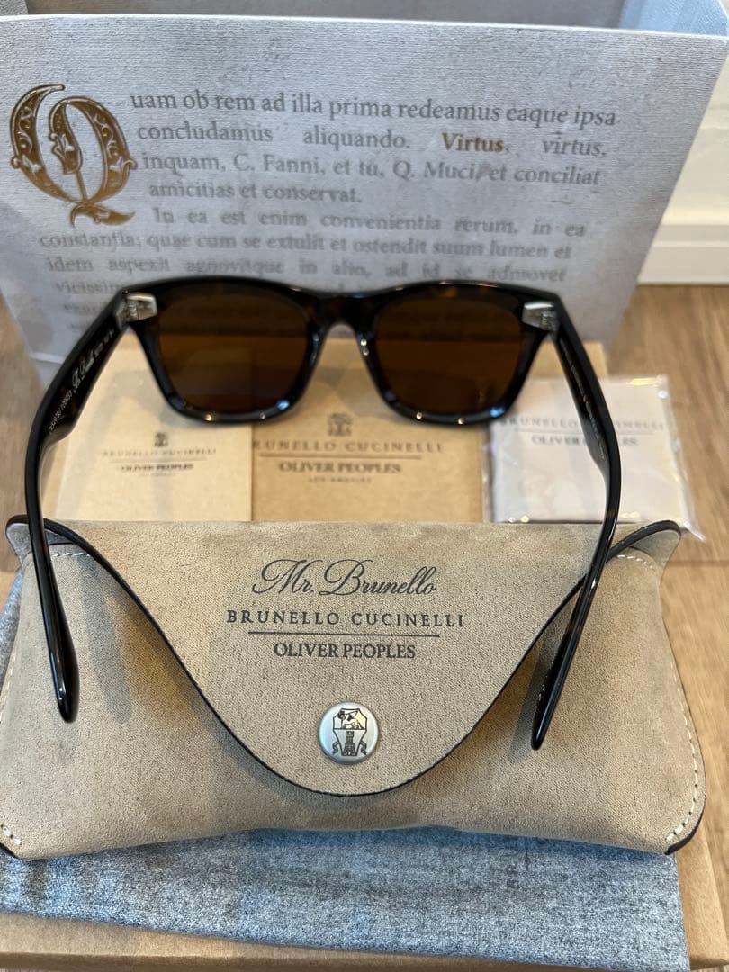 【試着のみ】完売品 Oliver Peoples ×ブルネロクチネリ サングラス