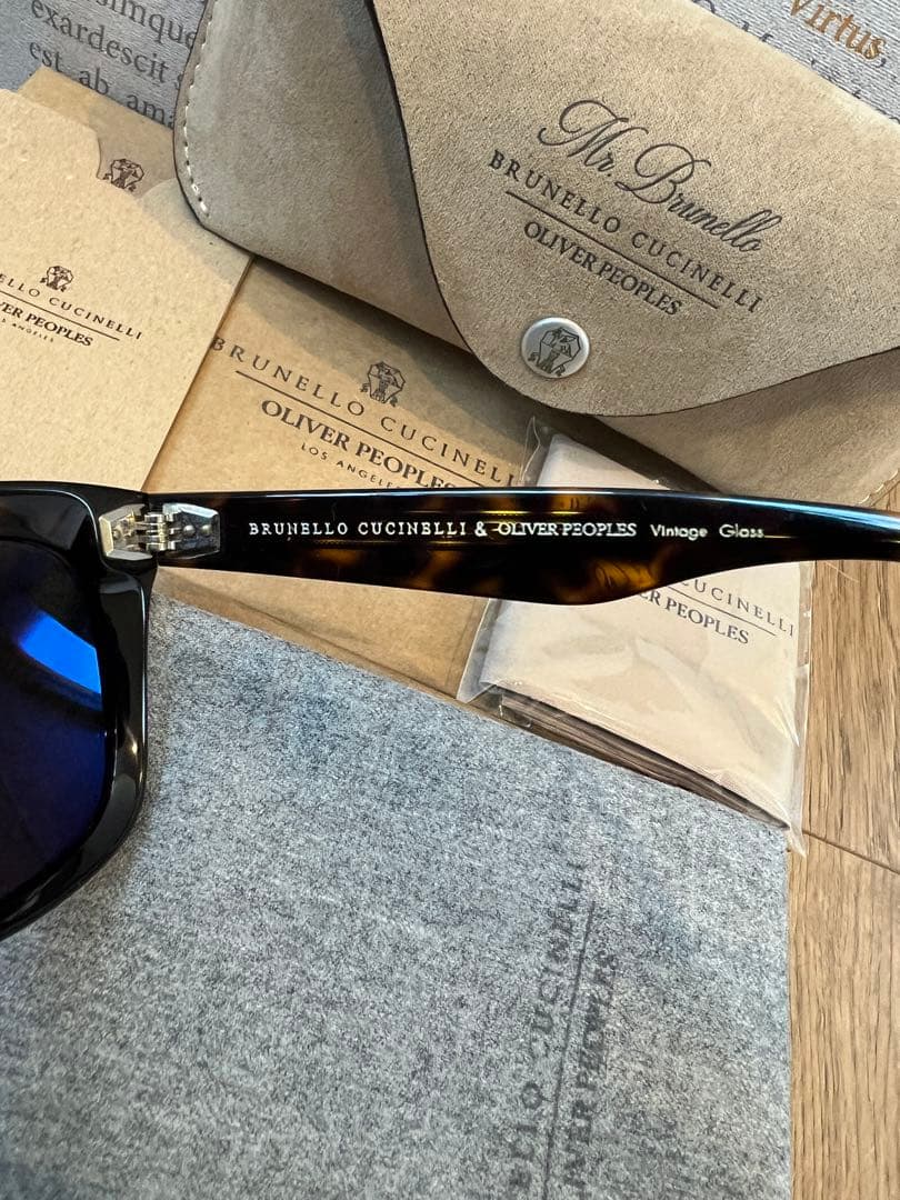 【試着のみ】完売品 Oliver Peoples ×ブルネロクチネリ サングラス