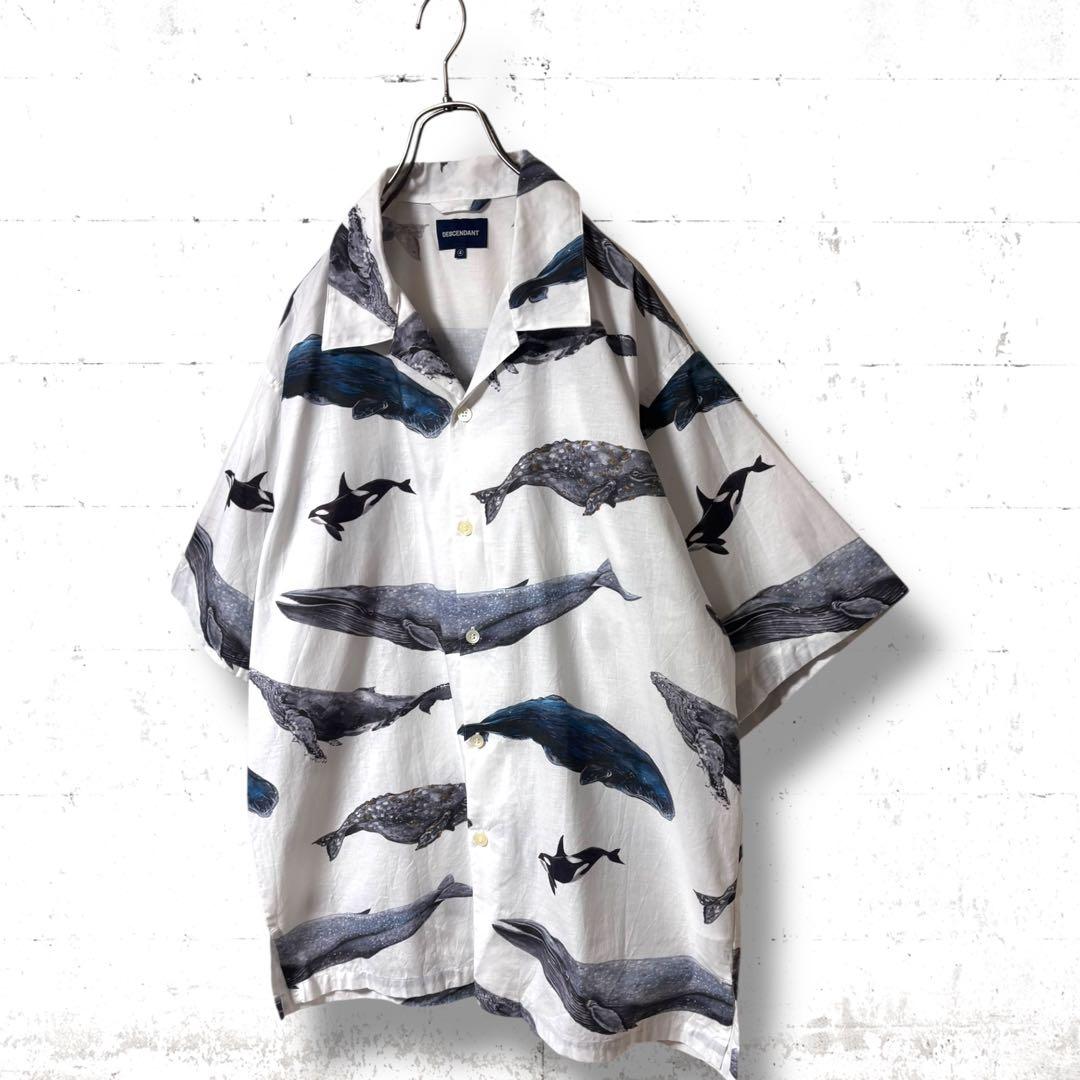 希少　25SS DESCENDANT 半袖　オープンカラーシャツ　XL クジラ