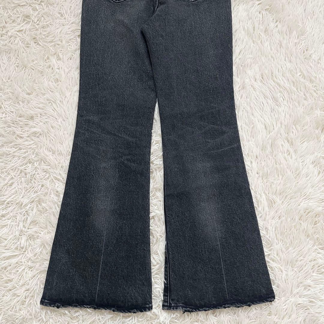 2024✨️moussy MVS FLARE デニムパンツ ストレッチ 黒 S